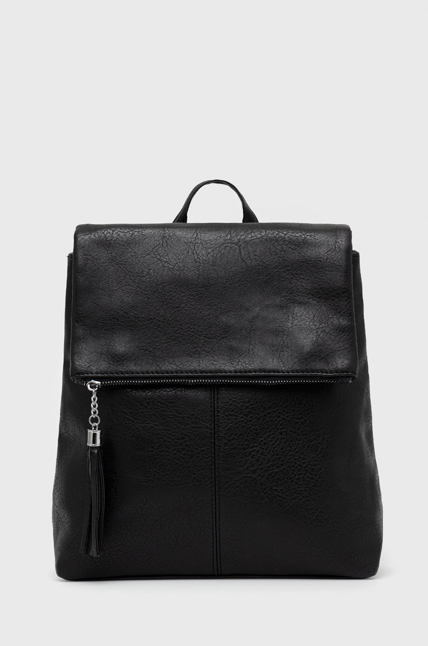 

Раница Answear Lab в черно малък размер с изчистен дизайн, Черен