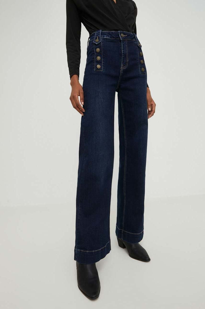 

Дънки Answear Lab в с висока талия, Син