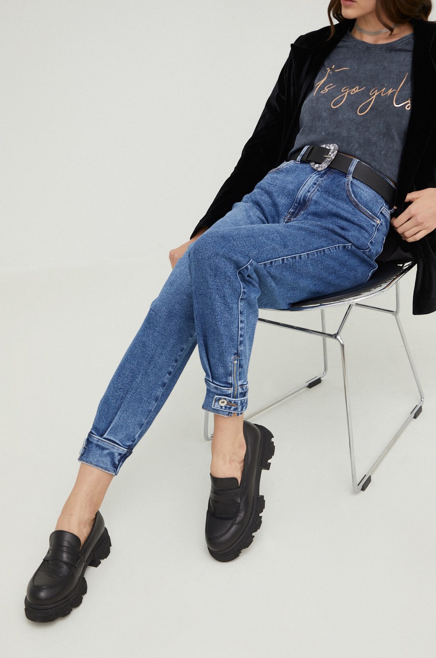 

Дънки Answear Lab в с висока талия, Син