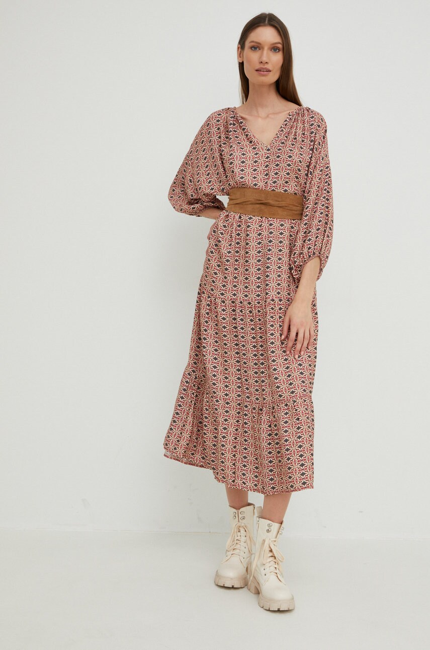 

Платье Answear Lab цвет розовый maxi oversize