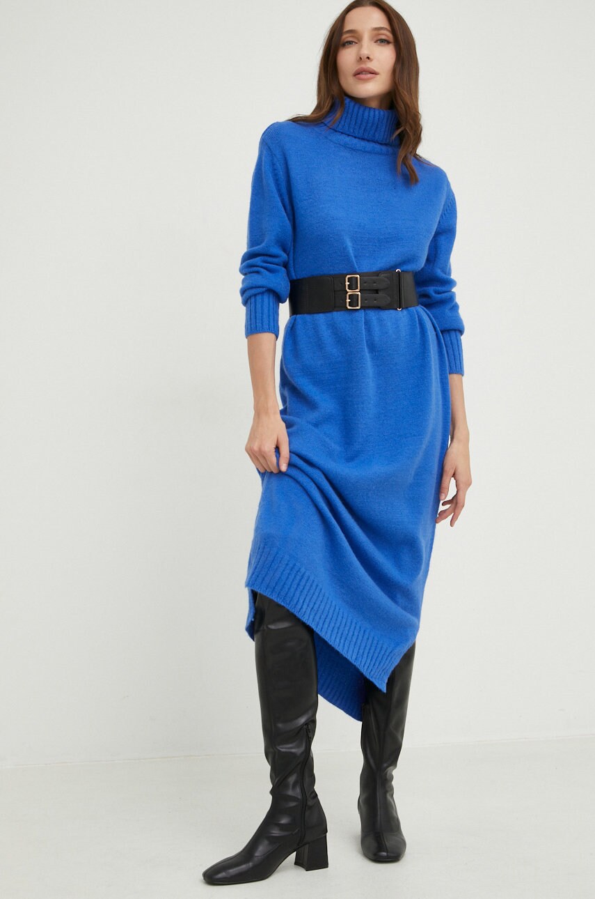 Answear lab rochie din lana maxi, drept