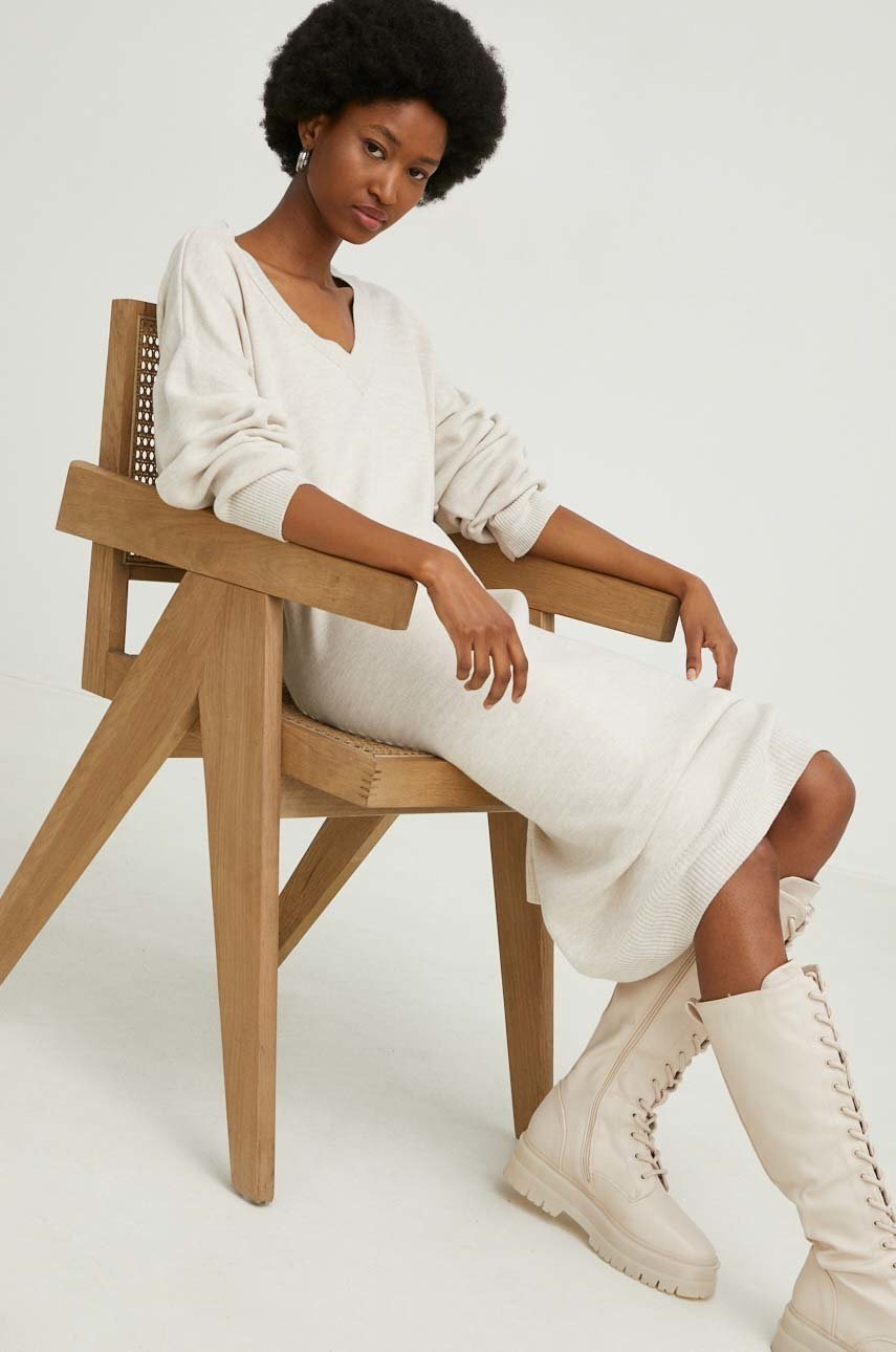 saty-answear-lab-bezova-barva-mini-oversize