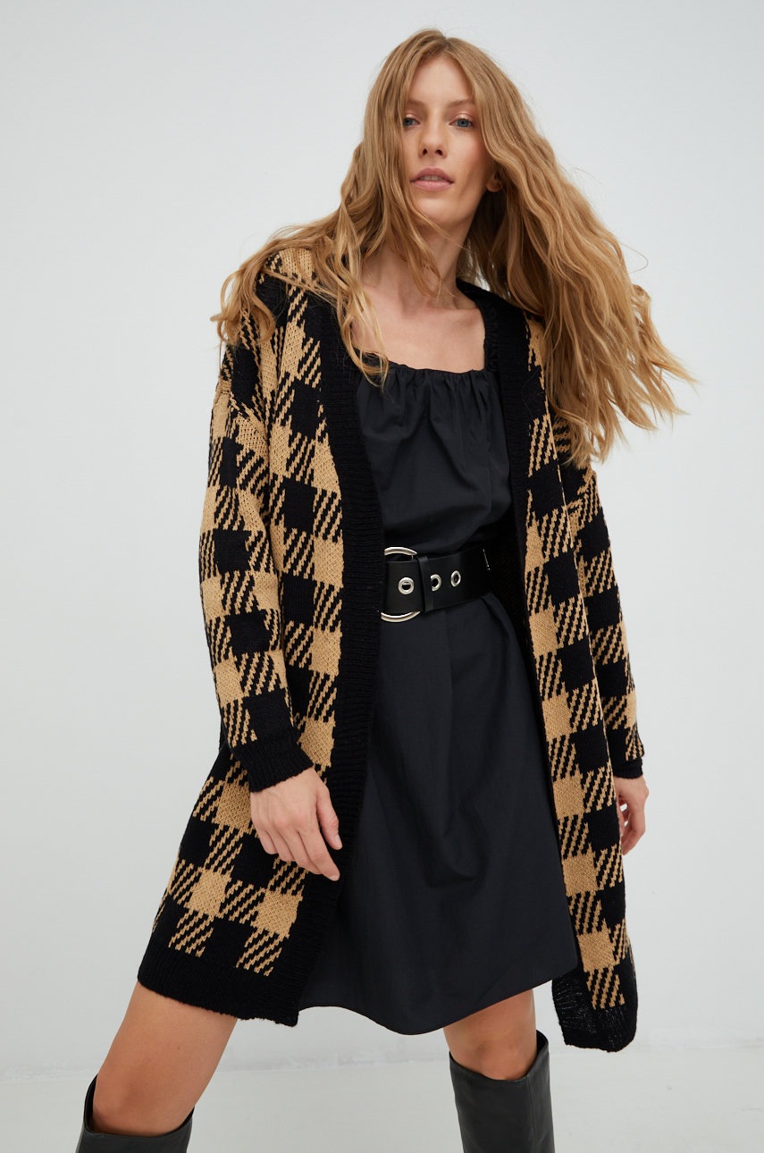 Кардиган з вовною Answear Lab жіночий колір коричневий теплий