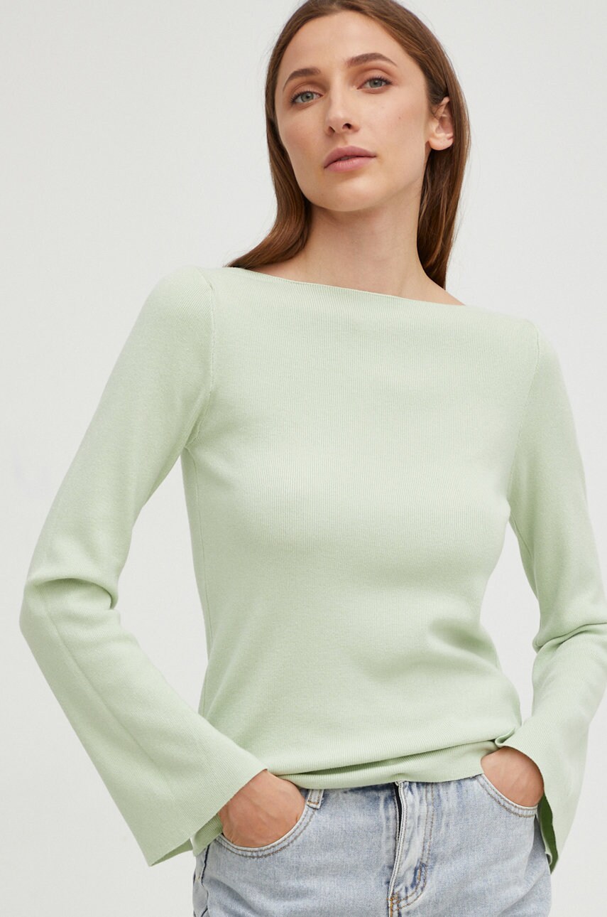 Answear lab pulover femei, culoarea turcoaz, light