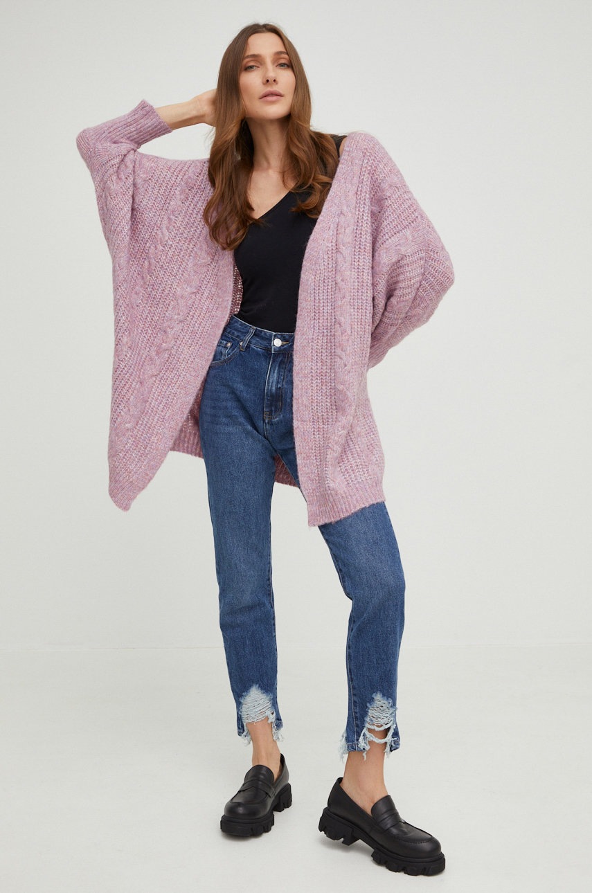 

Пуловер с вълна Answear Lab дамски в лилаво от топла материя, Виолетов