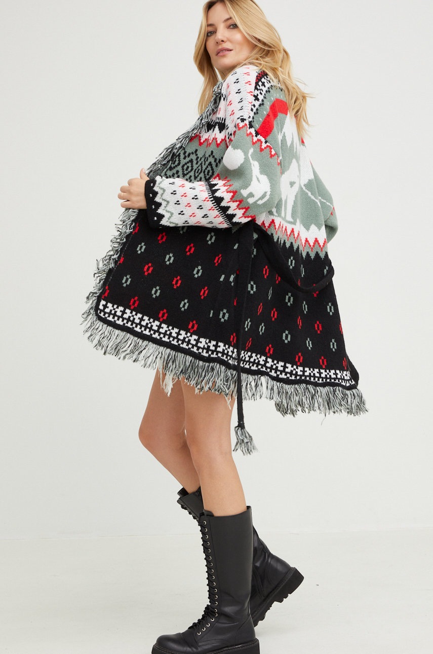 

Жилетка с вълна Answear Lab дамски в черно от топла материя, Черен