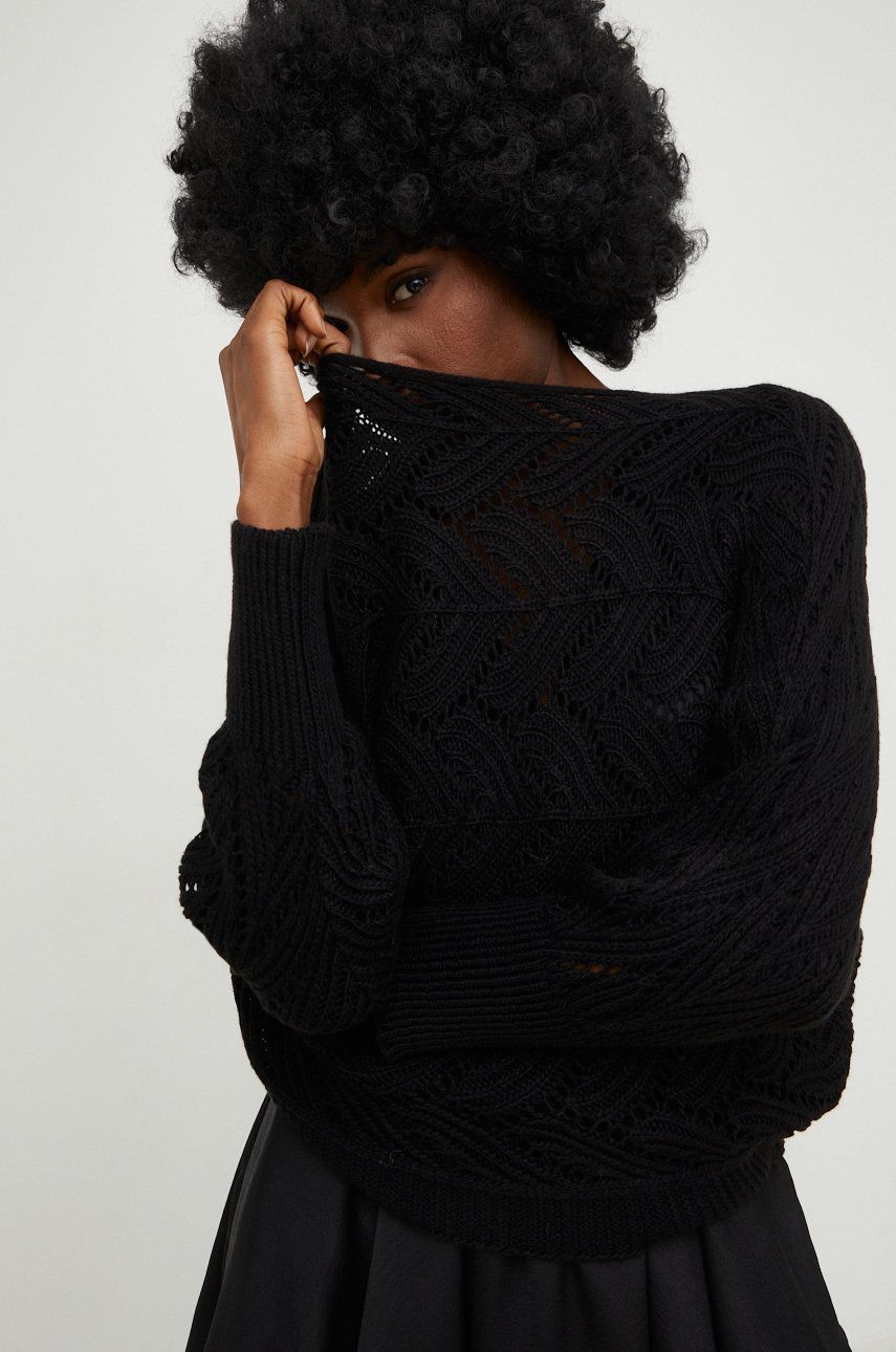 Answear Lab pulover femei, culoarea negru, light Answear imagine megaplaza.ro