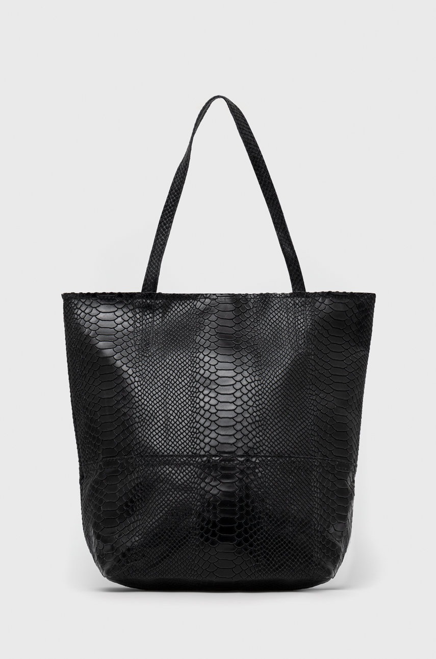 

Кожена чанта Answear Lab в черно, Черен