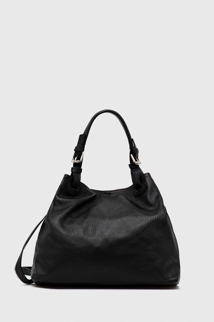 

Кожена чанта Answear Lab в черно, Черен