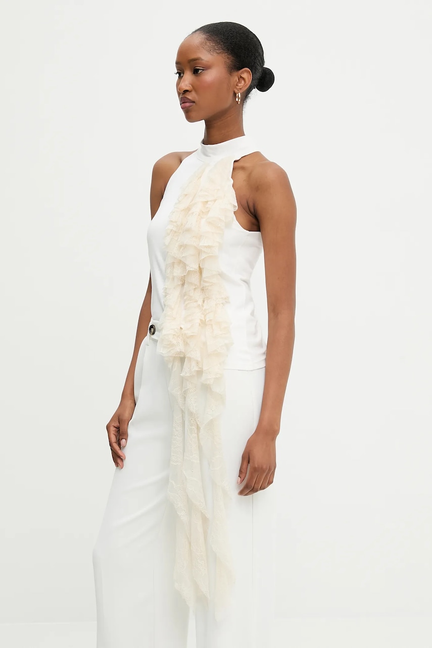 Answear Lab bluza culoarea bej, neted