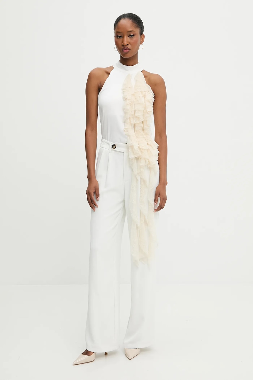 Блузка Answear.LAB цвет бежевый однотонная Блузка Answear.LAB цвет бежевый однотонная