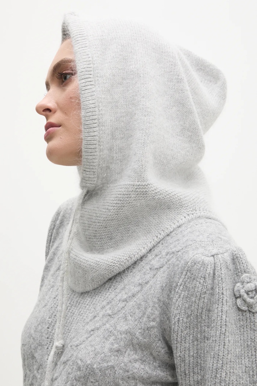 

Вълнена балаклава Answear Lab REBEL в сиво, Сив