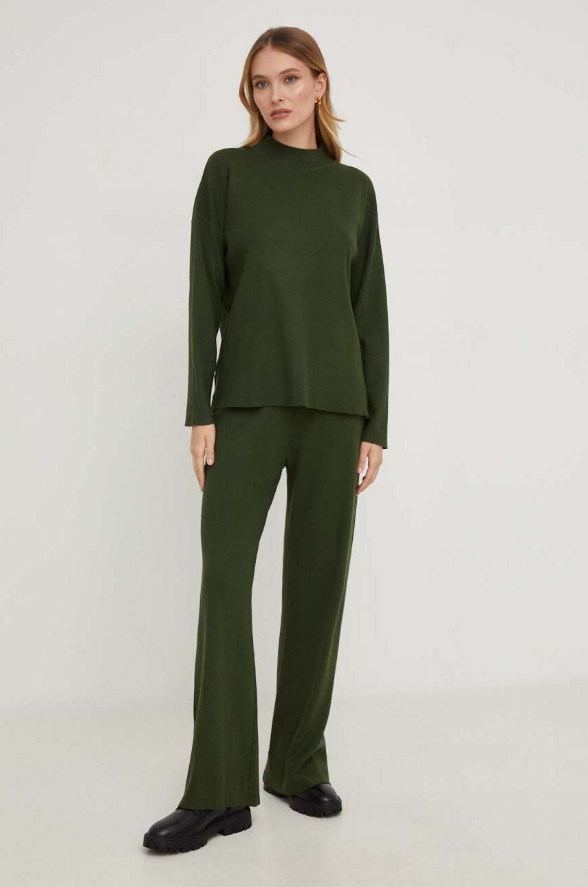 Answear Lab un set de pulover și pantaloni culoarea verde