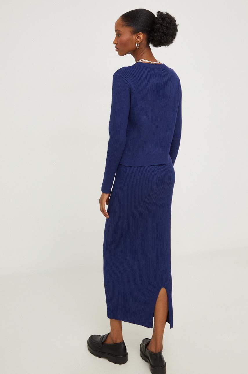 Sada svetr a sukně Answear Lab - modrá - 55 % Viskóza