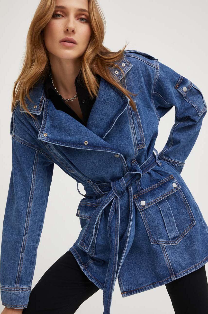 Answear Lab geaca jeans femei, de tranzitie Answear