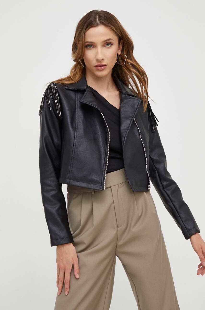 Answear Lab geaca ramones femei, culoarea negru, de tranziti