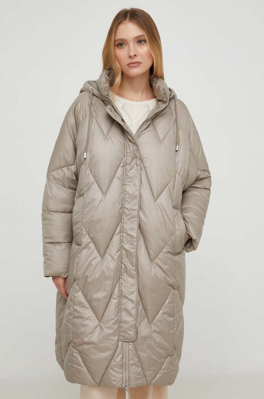 

Куртка Answear Lab жіноча колір бежевий зимова oversize