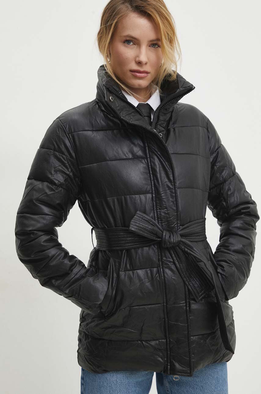 Answear lab rövid kabát női, fekete, téli