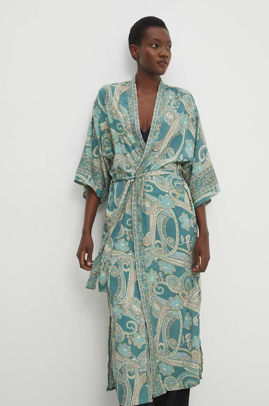 Kimono Answear Lab zelená barva, oversize