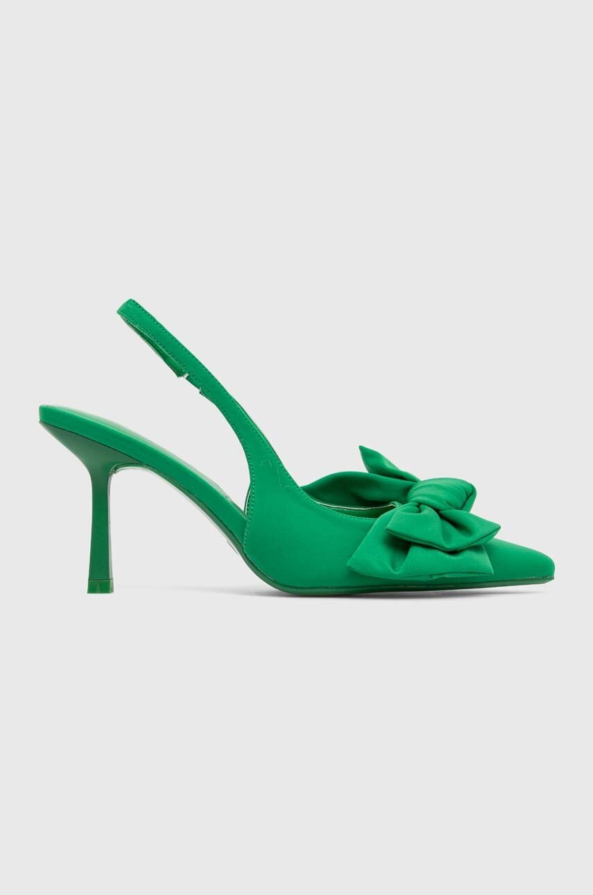 Answear Lab pantofi cu toc culoarea verde