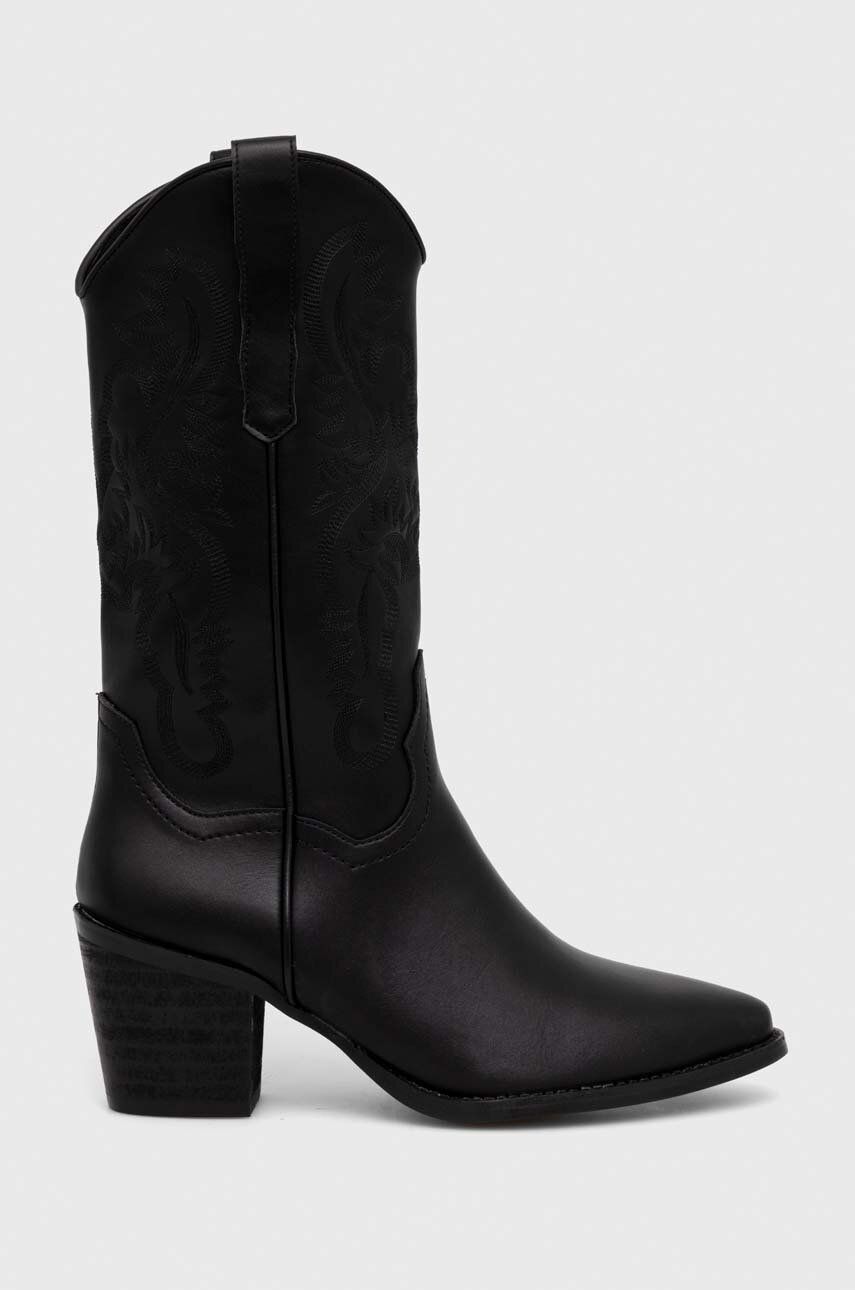 Levně Westernové boty Answear Lab X limited collection NO SHAME dámské, černá barva, na podpatku
