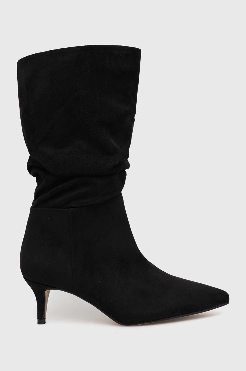 Answear Lab botine femei, culoarea negru, cu toc drept