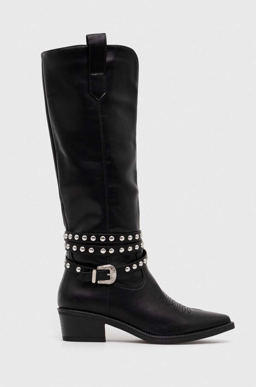 Westernové boty Answear Lab dámské, černá barva, na plochém podpatku