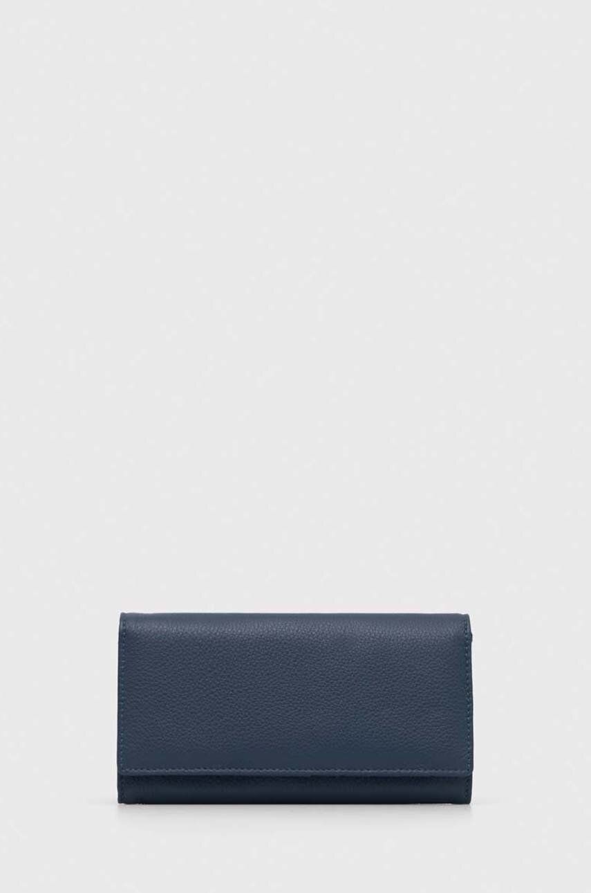 Kožená peněženka Answear Lab - modrá - 100 % Kůže