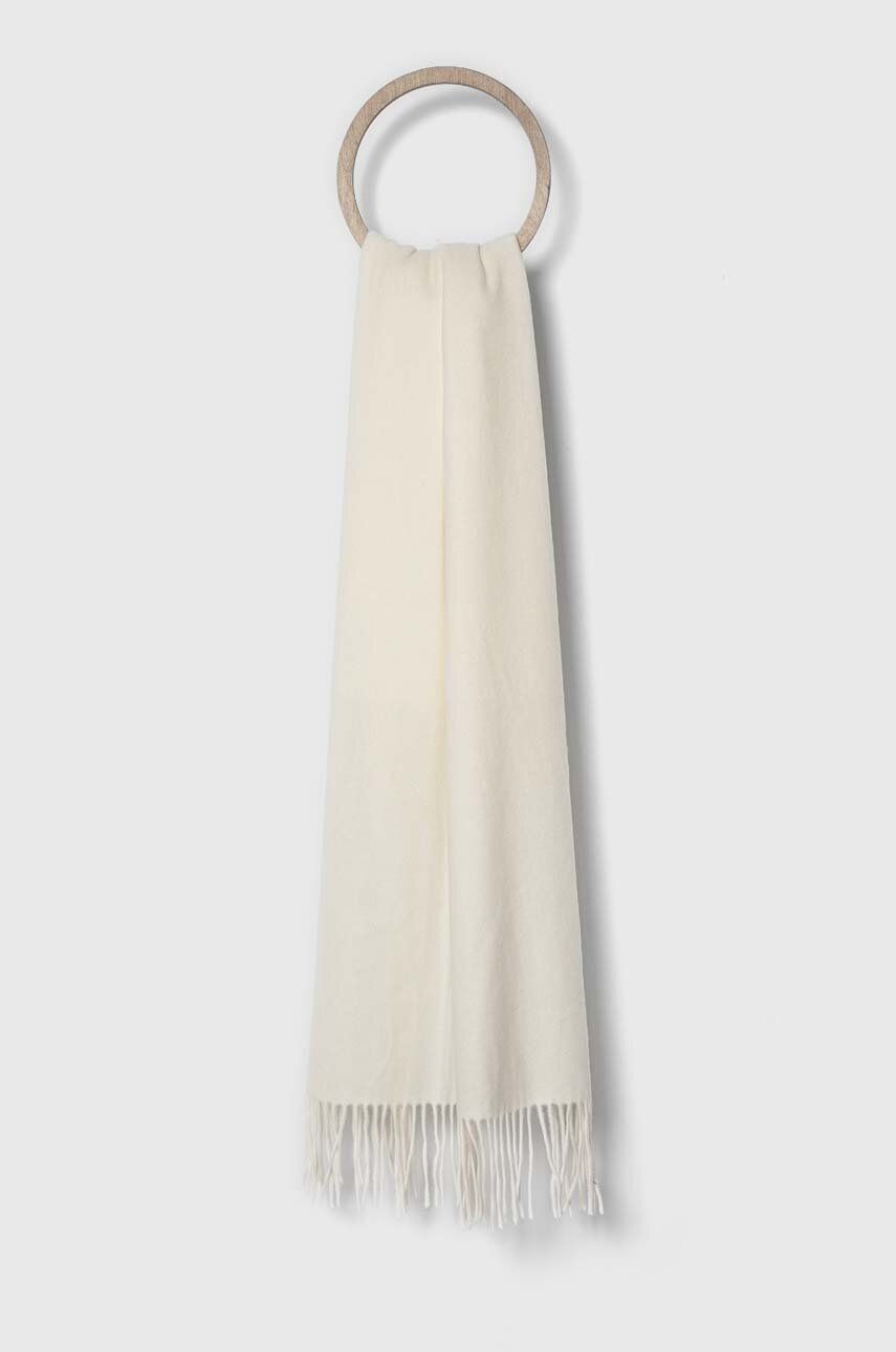 Šátek s příměsí kašmíru Answear Lab X limited collection NO SHAME béžová barva, hladký - béžová - 70