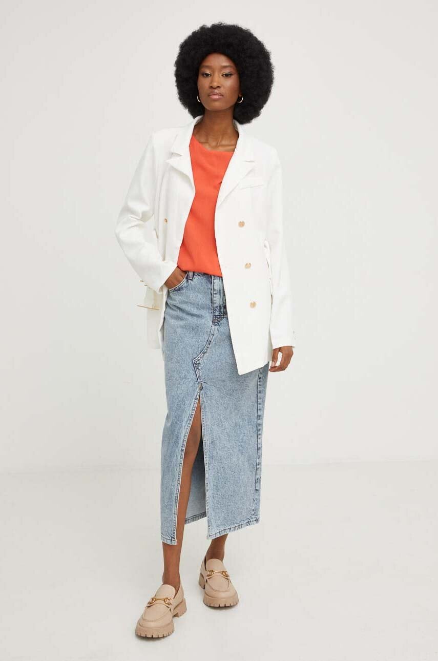

Джинсовая юбка Answear Lab maxi прямая