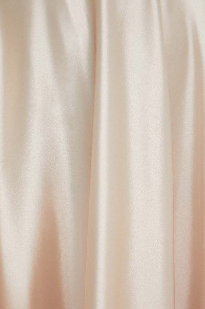 Answear Lab spódnica kolor beżowy maxi rozkloszowana