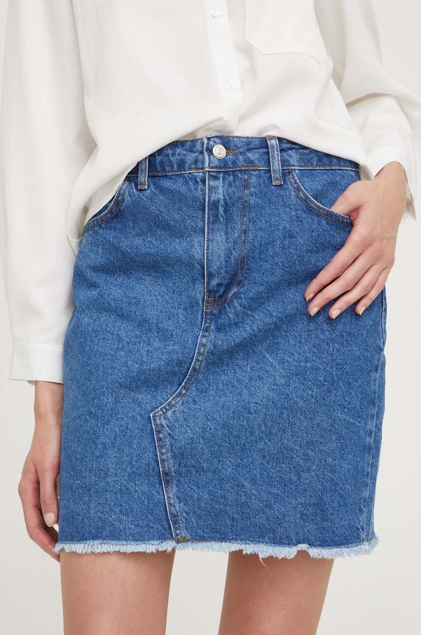 Answear Lab Fusta Jeans Mini, Creion
