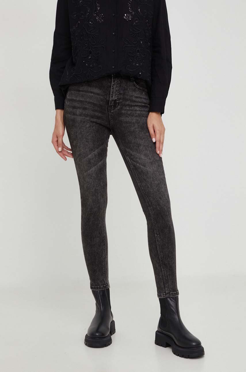 Answear Lab jeansi PUSH UP femei, culoarea gri