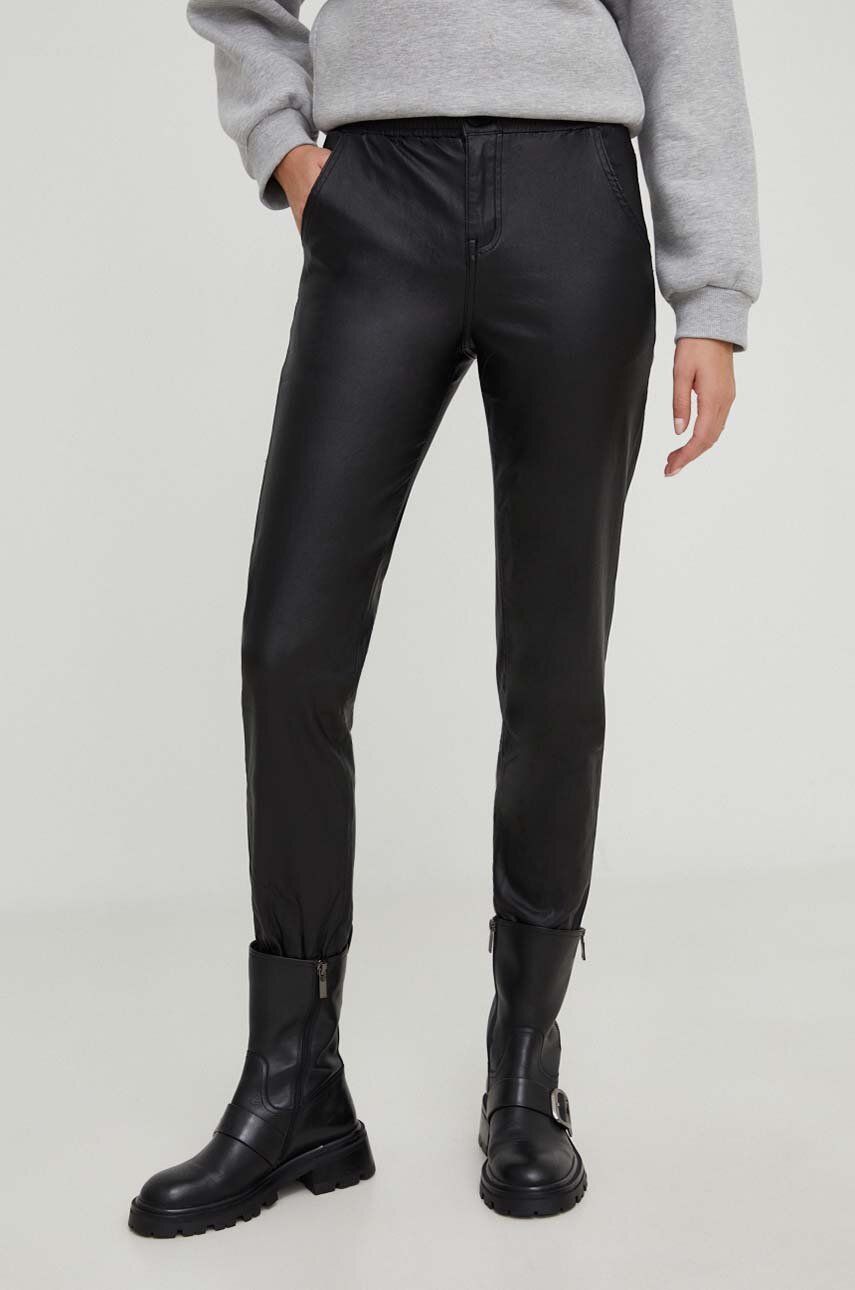 Answear Lab pantaloni femei, culoarea negru, high waist