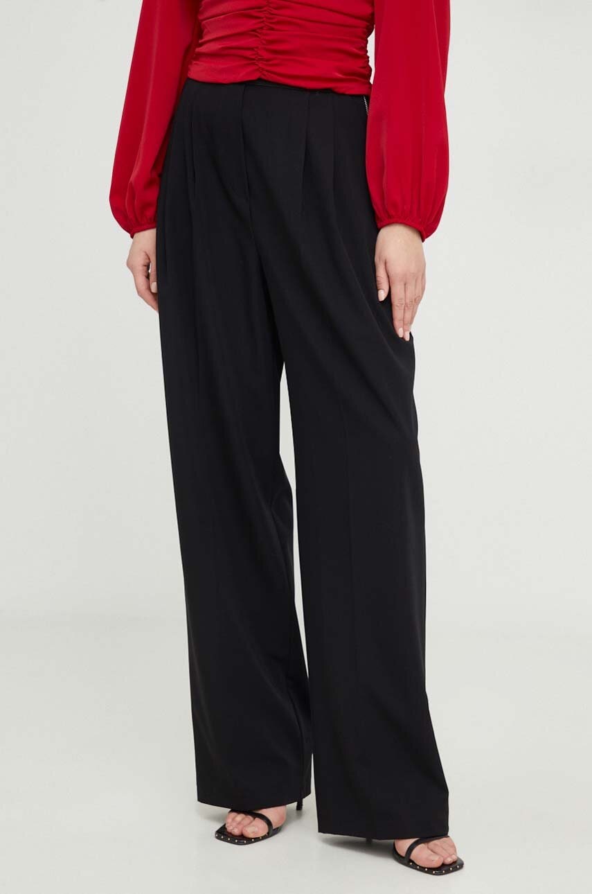 Answear Lab Pantaloni Femei, Culoarea Negru, Drept, High Waist