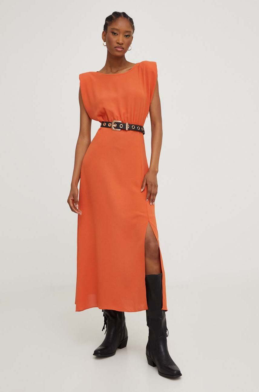 Answear Lab rochie culoarea portocaliu, maxi, drept