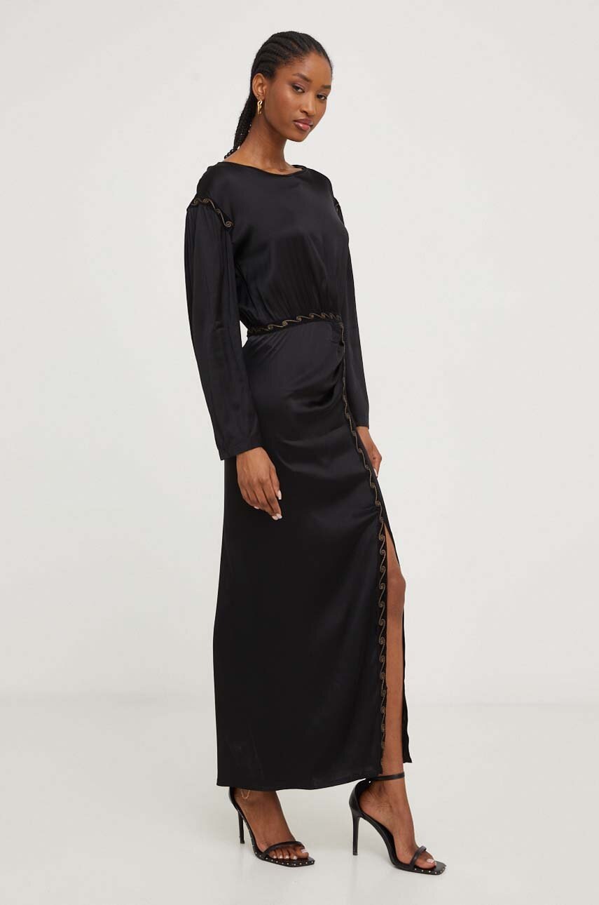 Answear Lab Rochie Culoarea Negru, Maxi, Drept