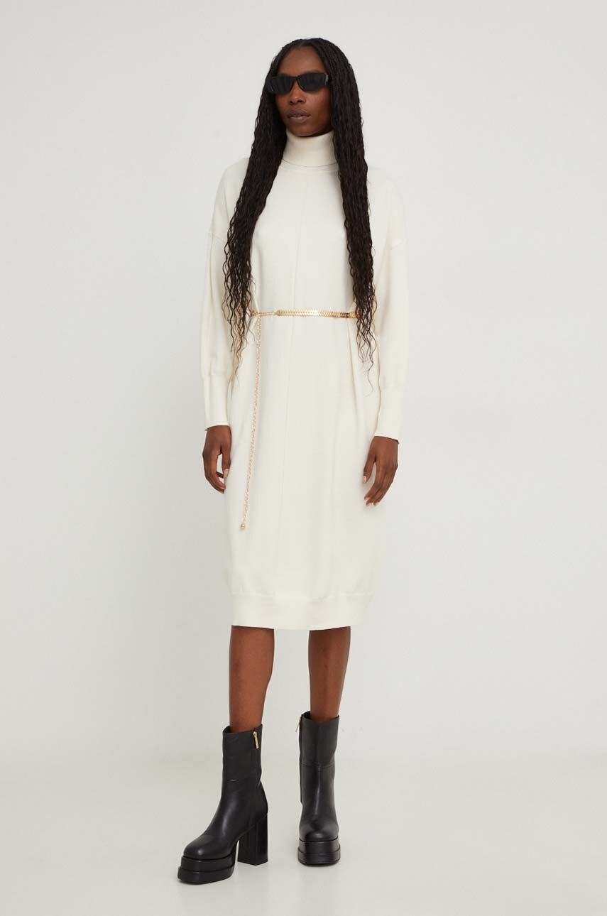 

Сукня Answear Lab колір бежевий midi oversize