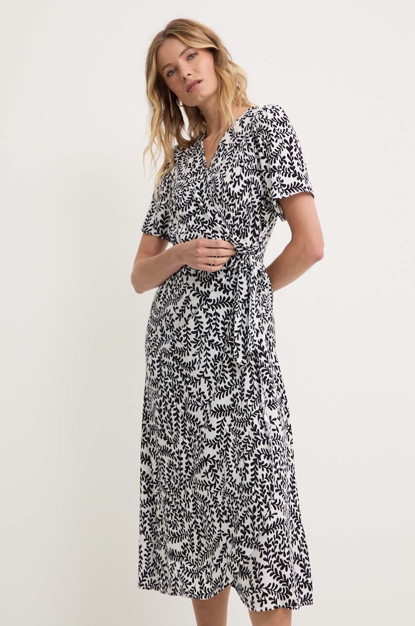 

Рокля Answear Lab в черно среднодълга разкроена, Черен