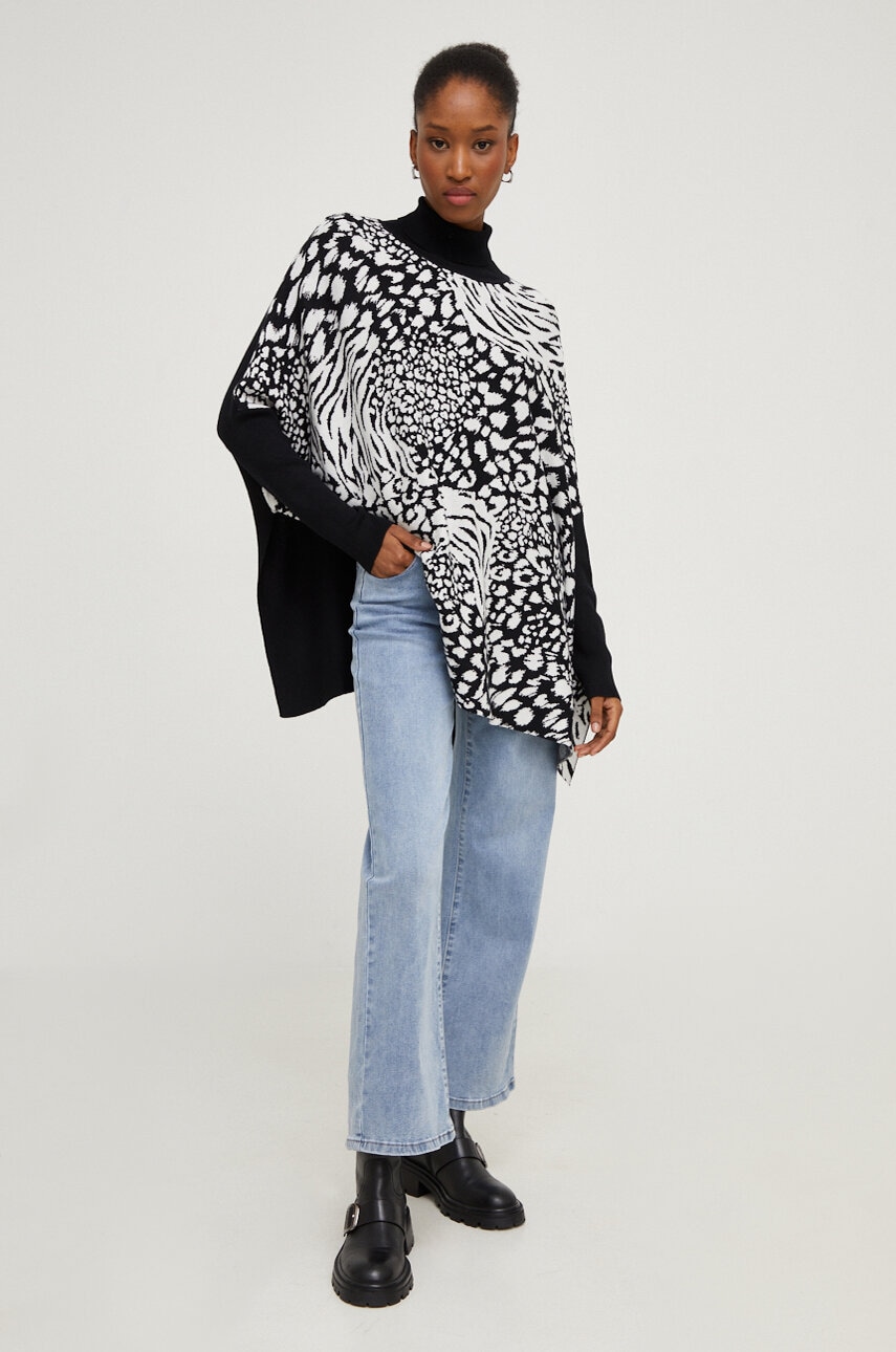 Answear Lab pulover femei, culoarea negru, light, cu guler