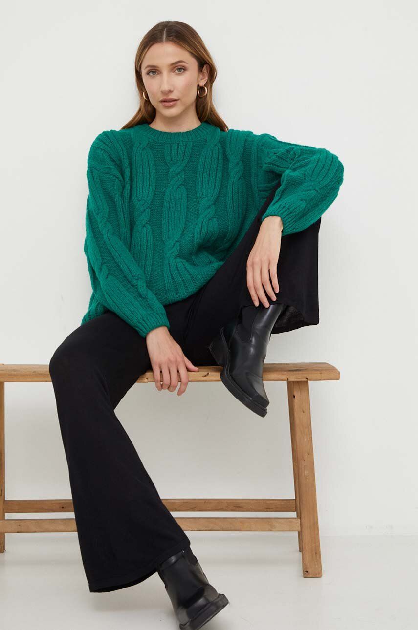 Answear Lab pulover femei, culoarea verde, călduros Answear
