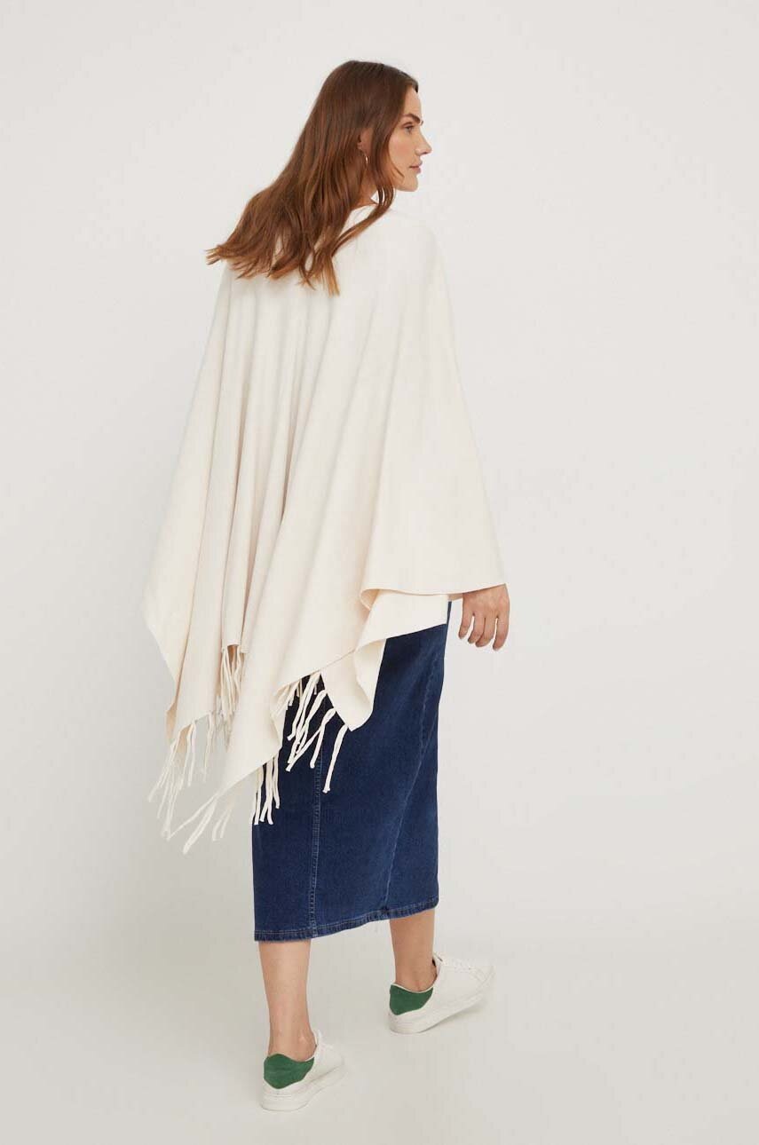 Answear Lab Poncho Culoarea Bej, Light