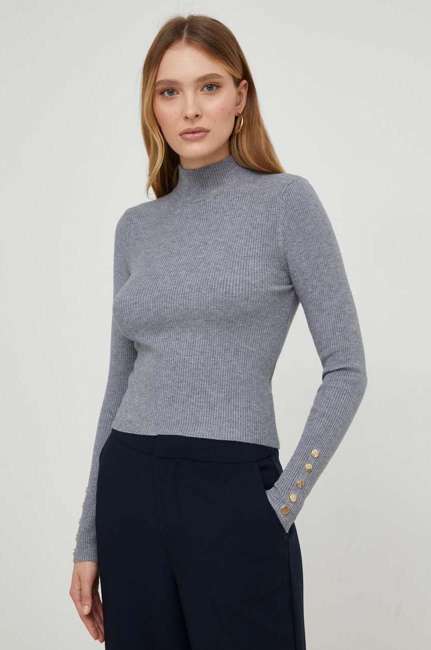 Answear Lab pulover X limited collection NO SHAME femei, culoarea gri, light, cu turtleneck
