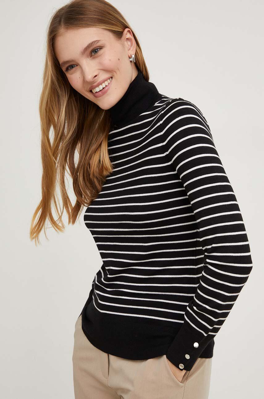 Answear Lab pulover de cașmir culoarea negru, light, cu guler