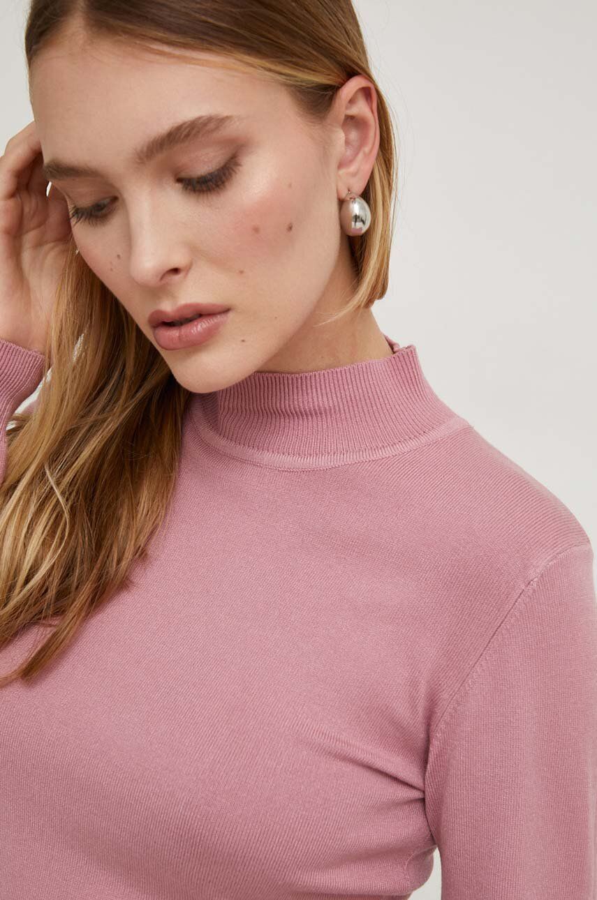 Answear Lab pulover de cașmir culoarea roz, light