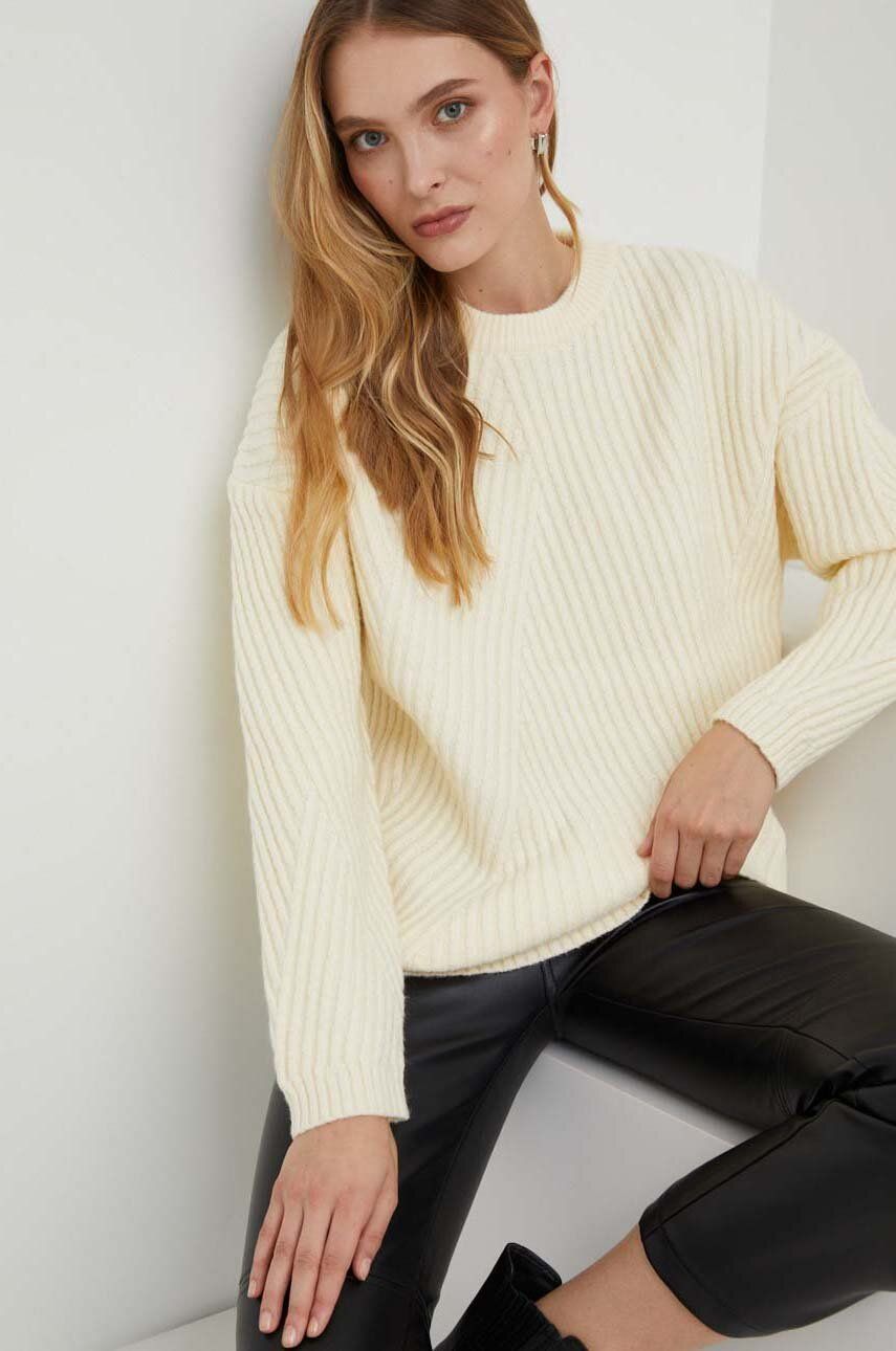 Answear Lab pulover femei, culoarea bej