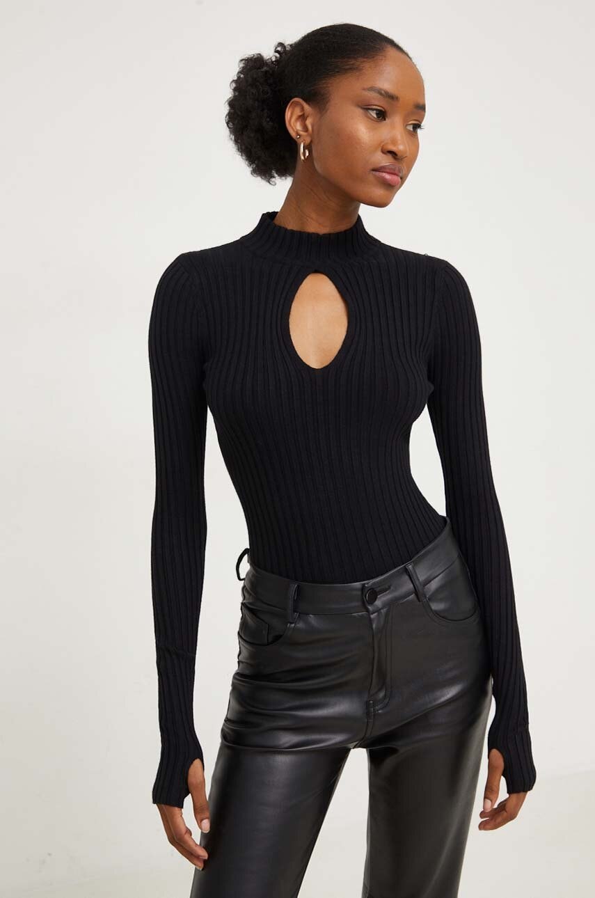 Answear Lab Pulover Femei, Culoarea Negru, Light, Cu Turtleneck