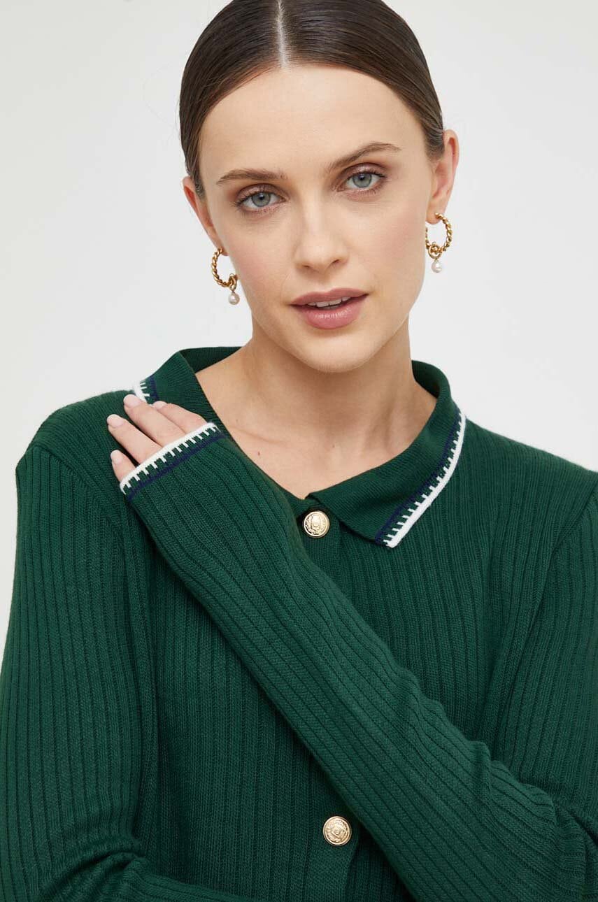 Answear Lab Cardigan Femei, Culoarea Verde, Light