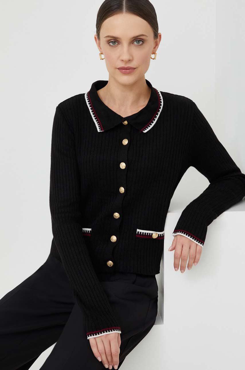 Answear Lab Cardigan Femei, Culoarea Negru, Light