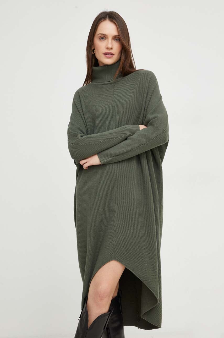 Answear Lab Rochie Culoarea Verde, Mini, Oversize